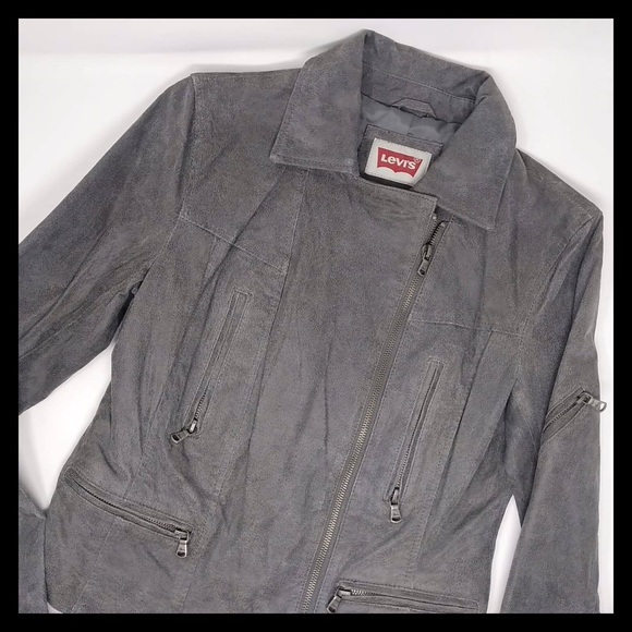 LEVI’S Leather Suede Asymmetrical 
Moto Jacket - Picture 2 of 6